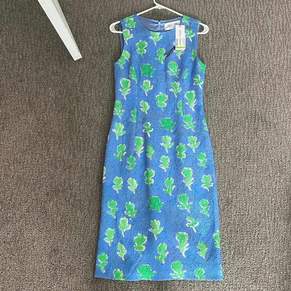 Prabal Gurung blue and green pattern dress